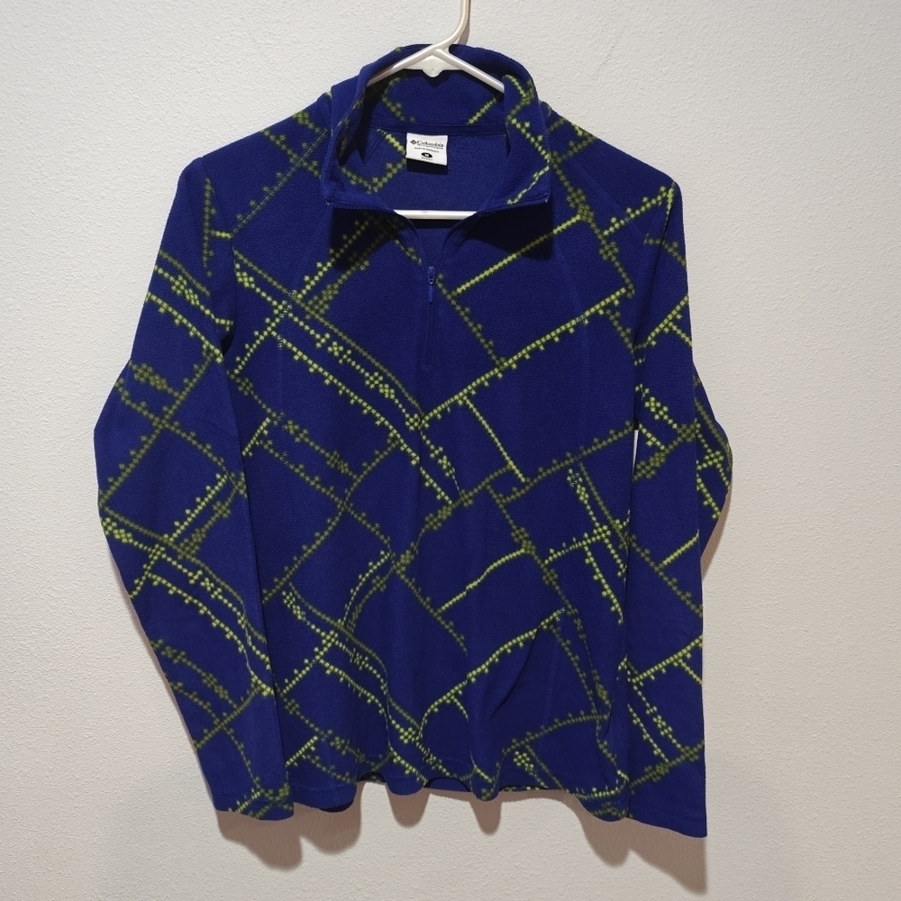 Seahawks Columbia Quarter Zip Jacket Medium Fleece Geometric Abstract